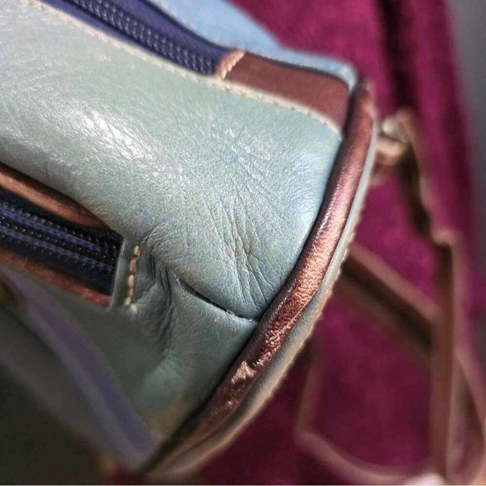Vintage Mini Backpack Multicolor Muted Iridescent Zip Sling Strap Magical 9x6x4 - Picture 13 of 16